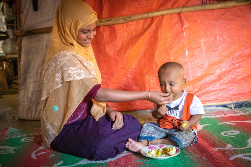 Romida and her 1-year-old son, Salman, are two of the 880,000 Rohingya refugees living in southern Bangladesh who depend on humanitarian aid for everything, especially food.