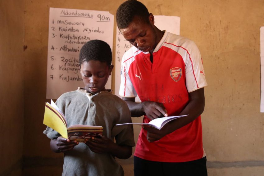Twelve-year-old Rabson gets the opportunity to read aloud at a reading camp held in his village every weekend.